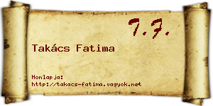 Takács Fatima névjegykártya
